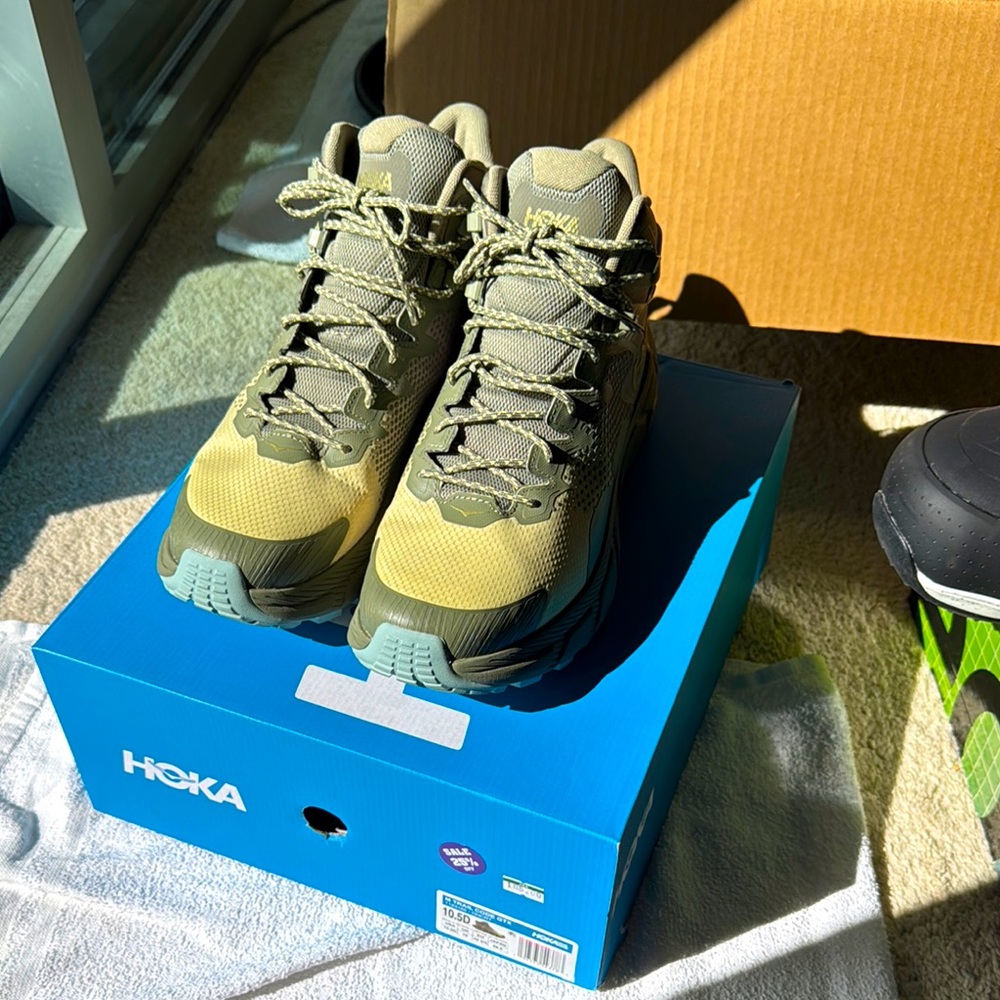 Hoka Olive Green Hiking Shoes